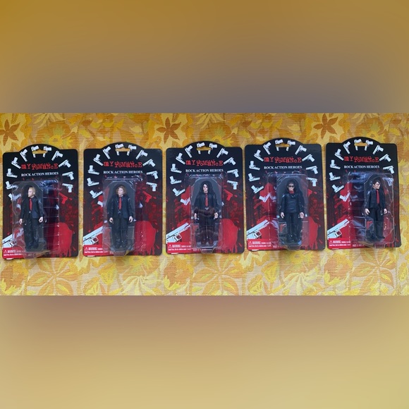 RARE MY CHEMICAL ROMANCE ROCK ACTION HEROES FIGURES SEG TOYS 2005 FULL SET - Picture 1 of 14